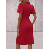 Damska Elegancka Sukienka Kopertowa | Midi