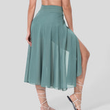 Bożena - Zwiewna i elegancka spódnica midi 2 w 1