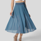 Bożena - Zwiewna i elegancka spódnica midi 2 w 1