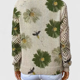 Wysława – Elegancki sweter z kwiatami