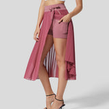 Bożena - Zwiewna i elegancka spódnica midi 2 w 1