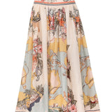 Olga – Spódnica midi w stylu vintage z szeroką talią