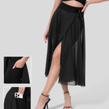 Bożena - Zwiewna i elegancka spódnica midi 2 w 1
