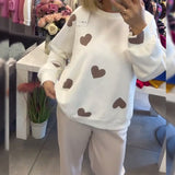 Bernadeta – Sweter z bawełny w serduszka