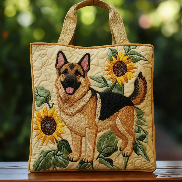 Torba Artisanal - Owczarek Niemiecki Kwiatowy