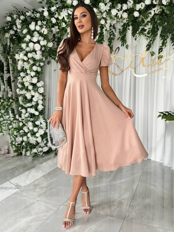 Elegancka suknia ślubna dla kobiet | Midi