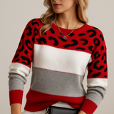 Maison | Elegancki sweter w panterkę