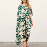 Orla - Sukienka typu kaftan z kieszeniami do noszenia na co dzień