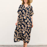 Kira - Sukienka typu kaftan z kieszeniami do noszenia na co dzień