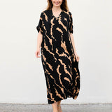 Sela - Sukienka typu kaftan z kieszeniami do noszenia na co dzień