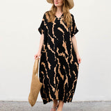 Sela - Sukienka typu kaftan z kieszeniami do noszenia na co dzień