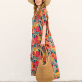 Zira - Sukienka typu kaftan z kieszeniami do noszenia na co dzień
