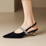 Eleganckie buty na niskim obcasie Crysel