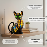 KOT MOZAIKOWY | LAMPA KOT Z WITRAŻU