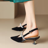 Eleganckie buty na niskim obcasie Crysel