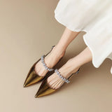 Eleganckie buty na niskim obcasie Crysel