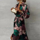 Damska Elegancka Letnia Sukienka Wrap Maxi
