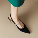 Eleganckie buty na niskim obcasie Crysel
