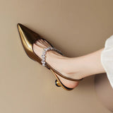 Eleganckie buty na niskim obcasie Crysel