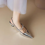 Eleganckie buty na niskim obcasie Crysel
