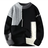 Oktawiusz – Sweter patchworkowy oversize