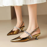 Eleganckie buty na niskim obcasie Crysel
