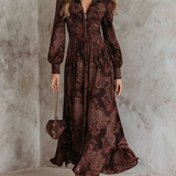 Zosia™ Sukienka Maxi z Paisley na Zamek