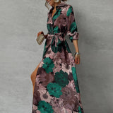 Damska Elegancka Letnia Sukienka Wrap Maxi