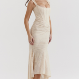 Elegancka maxi elegancka sukienka wieczorowa na wesele