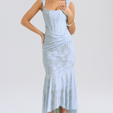 Elegancka maxi elegancka sukienka wieczorowa na wesele