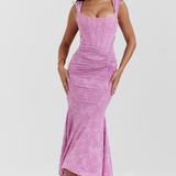 Elegancka maxi elegancka sukienka wieczorowa na wesele