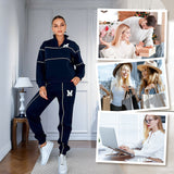 Jade - Bluza lniana casualowa komplet 2 sztuki
