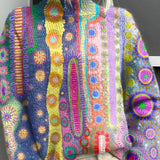 ELENA | Kolorowy dzianinowy sweter z golfem